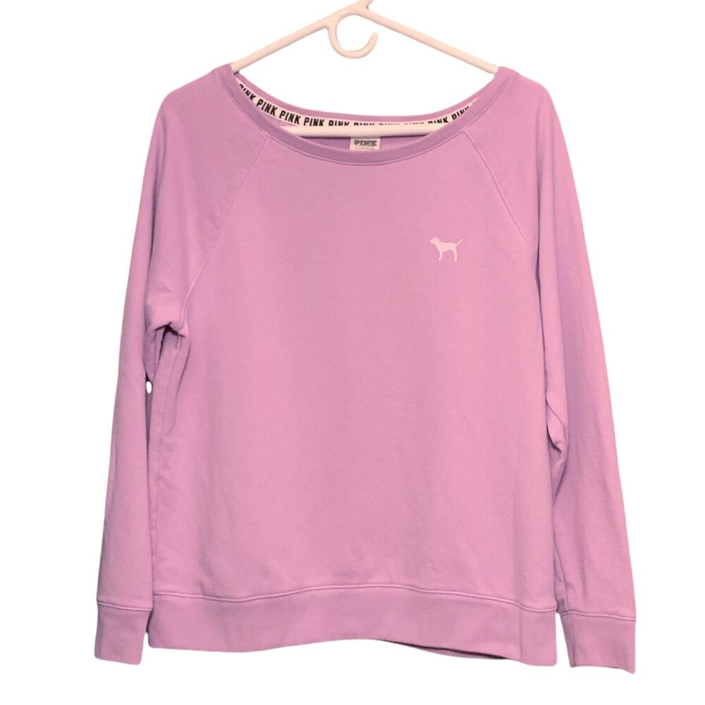 PINK Victoria’s Secrets Lavender/Lilac Cut Out Open Back Sweatshirt Size Small
